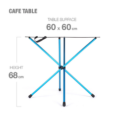 HELINOX Cafe Table Black with Cyan Blue Frame