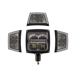 Ignite Led Headlight 10-30V High /Low Beam 60W W/Indicator Black Face 1800 Low 3600Lmns High