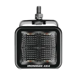 Ironman 4X4 20W Bright Cube Flood Beam LED Cube Light - 70 x 64mm (each) - Clear