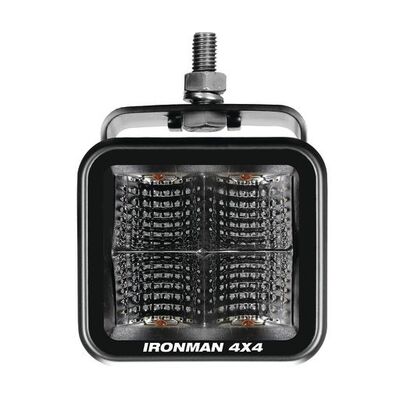 Ironman 4X4 20W Bright Cube Flood Beam LED Cube Light - 70 x 64mm (each) - Red