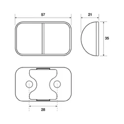 Ignite Led Marker Lamp White 10-30V 550Mm Lead