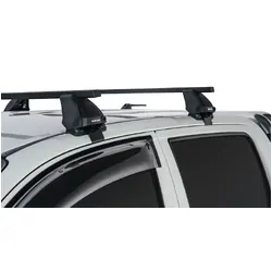 Rhino Rack Euro 2500 Black 2 Bar Roof Rack For Toyota Hilux Gen 7 4Dr Ute Dual Cab 04/05 To 09/15