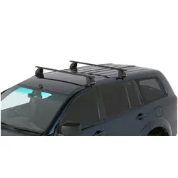 Rhino Rack Euro 2500 Black 2 Bar Roof Rack For Mitsubishi Challenger Pb 4Dr Suv 12/09 To 12/15