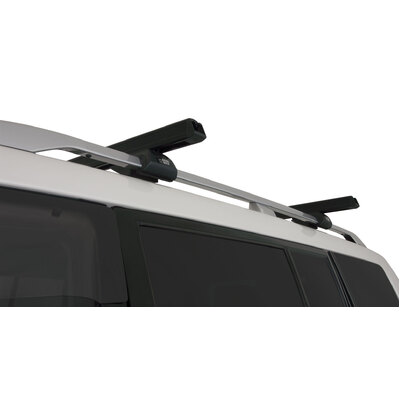 Rhino Rack Heavy Duty Cxb Black 2 Bar Roof Rack For Mitsubishi Pajero Ns-Nx 2Dr 4Wd Swb (With Roof Rails) 11/06 On