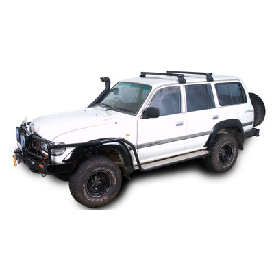 Rhino Rack Heavy Duty Rl110 Black 2 Bar Roof Rack For Toyota Liteace 2Dr Van Low Roof 02/80 To 03/92