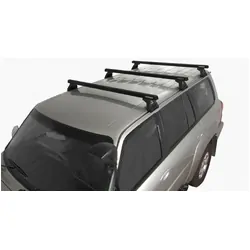 Rhino Rack Heavy Duty Rl110 Black 3 Bar Roof Rack For Nissan Patrol Gu, Y61 4Dr 4Wd Lwb 12/97 To 04/17