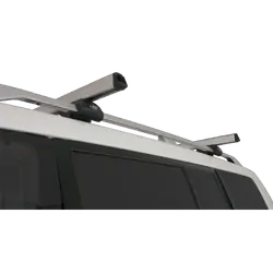 Rhino Rack Heavy Duty Cxb Silver 2 Bar Roof Rack For Mitsubishi Pajero Ns-Nx 2Dr 4Wd Swb (With Roof Rails) 11/06 On