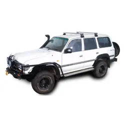 Rhino Rack Heavy Duty Rl110 Silver 2 Bar Roof Rack For Mitsubishi L200 2Dr Van 01/84 To 01/86