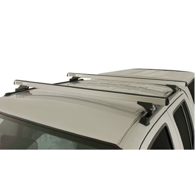 Rhino Rack Heavy Duty Rltp Trackmount Silver 2 Bar Roof Rack For Nissan Navara D40 (St/St-X) 4Dr Ute Dual Cab 11/05 To 06/15