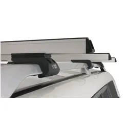 Rhino Rack Heavy Duty Cxb Silver 3 Bar Roof Rack For Mitsubishi Pajero Np 4Dr 4Wd With Roof Rails 11/02 To 10/06