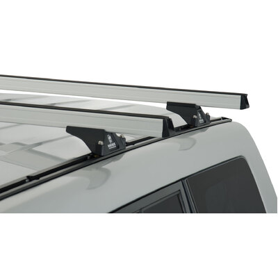 Rhino Rack Heavy Duty Rltp Trackmount Silver 3 Bar Roof Rack For Mitsubishi Pajero Nm - Np 4Dr 4Wd Lwb 05/00 To 10/06