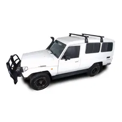 Rhino Rack Heavy Duty Rl210 Black 2 Bar Roof Rack For Toyota Landcruiser Sahara 60 Series 4Dr 4Wd 01/83 To 04/90
