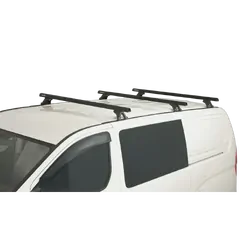 Rhino Rack Heavy Duty Rltf Trackmount Black 3 Bar Roof Rack For Hyundai Iload 2Dr Van 08 To 21