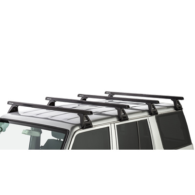 Rhino Rack Heavy Duty Rl150 Black 4 Bar Roof Rack For Toyota Landcruiser 76 Series 4Dr 4Wd 03/07 On