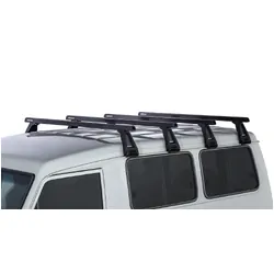 Rhino Rack Heavy Duty Rl210 Black 4 Bar Roof Rack For Toyota Landcruiser 78 Series 2Dr 4Wd Troop Carrier 03/07 On