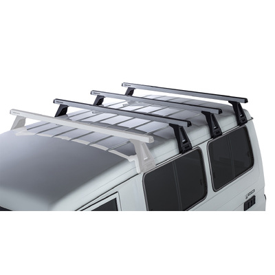 Rhino Rack Heavy Duty Rl210 Silver 3 Bar Roof Rack For Toyota Landcruiser 78 Series 2Dr 4Wd Troop Carrier 03/07 On