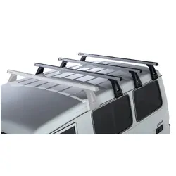 Rhino Rack Heavy Duty Rl210 Silver 3 Bar Roof Rack For Toyota Landcruiser 78 Series 2Dr 4Wd Troop Carrier 03/07 On