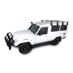 Rhino Rack Heavy Duty Rl210 Silver 4 Bar Roof Rack For Ford Econovan Maxi 2Dr Van Mwb/Lwb (Mid Roof) 05/84 To 07/06
