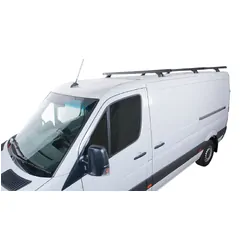 Rhino Rack Heavy Duty Rltf Black 3 Bar Roof Rack For Mercedes Benz Sprinter Ncv3 2Dr Van Mwb (Low Roof) 11/06 On