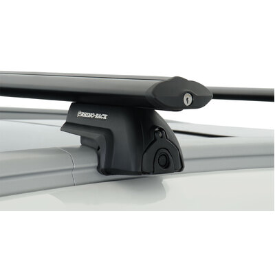 Rhino Rack Vortex Sx Black 2 Bar Roof Rack For Hyundai Ix35 (Trophy) 4Dr Suv With Roof Rails 01/14 To 07/15