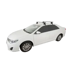 Rhino Rack Vortex 2500 Black 2 Bar Roof Rack For Toyota Aurion Gsv50R 4Dr Sedan 04/12 To 10/17