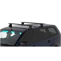 Rhino Rack Vortex 2500 Black 2 Bar Roof Rack For Mitsubishi Challenger Pb 4Dr Suv 12/09 To 12/15