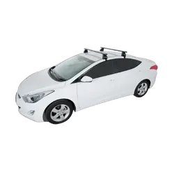 Rhino Rack Vortex 2500 Black 2 Bar Roof Rack For Hyundai Elantra 4Dr Sedan 06/11 To 01/16