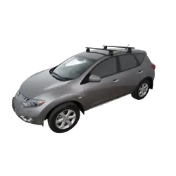 Rhino Rack Vortex 2500 Black 2 Bar Roof Rack For Nissan Murano 2Nd Gen Z51 5Dr Suv 01/09 To 06/15
