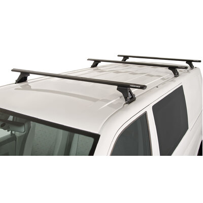 Rhino Rack Vortex Rltf Black 3 Bar Roof Rack For Volkswagen Caravelle Gen6 2Dr Van Lwb 12/15 On