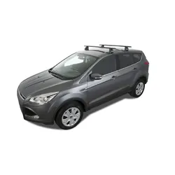 Rhino Rack Vortex 2500 Black 2 Bar Roof Rack For Ford Kuga Tf 4Dr Suv 05/13 To 12/16