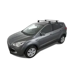 Rhino Rack Euro 2500 Black 2 Bar Roof Rack For Ford Kuga Tf 4Dr Suv 05/13 To 12/16
