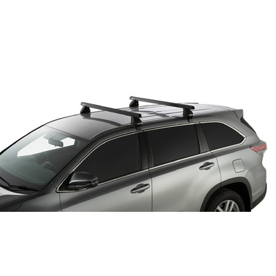 Rhino Rack Heavy Duty 2500 Black 2 Bar Roof Rack For Toyota Kluger (Gx) Gen3, Xu50 5Dr Suv Bare Roof 03/14 To 21