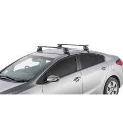 Rhino Rack Euro 2500 Black 2 Bar Roof Rack For Kia Cerato 4Dr Sedan 08/13 To 05/18
