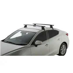 Rhino Rack Vortex 2500 Black 2 Bar Roof Rack For Mazda Mazda 3 Gen 3 Bm/Bn 4Dr Sedan 01/14 To 03/19