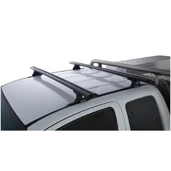 Rhino Rack Vortex Rlt600 Trackmount Black 2 Bar Roof Rack For Toyota Hilux Gen 7 2Dr Ute Extra Cab 04/05 To 09/15
