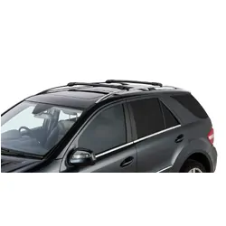 Rhino Rack Vortex Stealthbar Black 2 Bar Roof Rack For Mercedes Benz M Class W164 4Dr Suv With Roof Rails 09/05 To 03/12