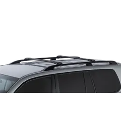 Rhino Rack Vortex Stealthbar Black 2 Bar Roof Rack For Toyota Landcruiser 200 Series 5Dr 4Wd With Roof Rails 07 To 21