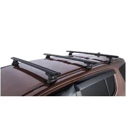 Rhino Rack Vortex Rlt600 Trackmount Black 3 Bar Roof Rack For Isuzu Mu-X Gen1, Ls-T 5Dr Suv With Roof Rails Removed 13 To 21
