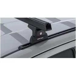 Rhino Rack Heavy Duty Rlt600 Trackmount Black 2 Bar Roof Rack For Toyota Hilux Gen 8 2Dr Ute Extra Cab 10/15 To 20