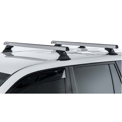 Rhino Rack Heavy Duty Rch Silver 2 Bar Roof Rack For Volkswagen Caddy 2Dr Van 02/05 To 11/10