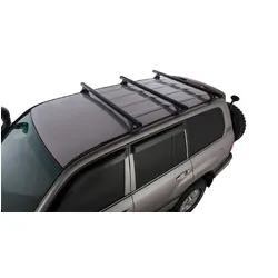 Rhino Rack Heavy Duty Rch Silver 3 Bar Roof Rack For Toyota Landcruiser 100 Series 4Dr 4Wd 03/98 To 10/07