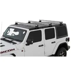Rhino Rack Heavy Duty Rl110 Silver 3 Bar Roof Rack For Jeep Wrangler Jl 4Dr 4Wd Hard Top 04/19 On