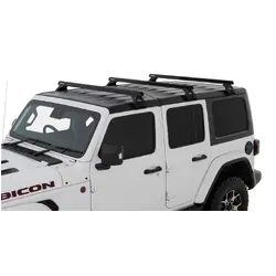 Rhino Rack Heavy Duty Rl110 Black 3 Bar Roof Rack For Jeep Wrangler Jl 4Dr 4Wd Hard Top 04/19 On