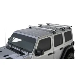 Rhino Rack Heavy Duty Rcl Silver 3 Bar Rhino-Rack Backbone Roof Rack For Jeep Wrangler Jl 4Dr 4Wd Hard Top 04/19 On