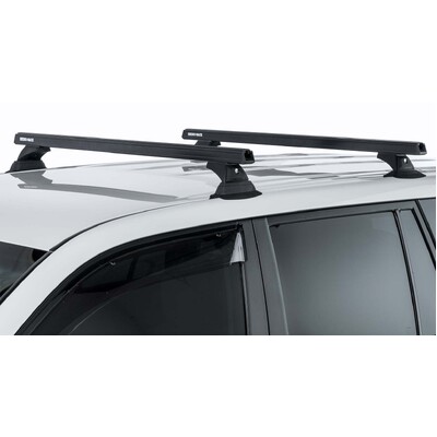 Rhino Rack Heavy Duty Rch Black 2 Bar Roof Rack For Volkswagen Caddy 2Dr Van 12/10 On