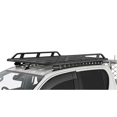 Rhino Rack Pioneer Tradie (1528mm X 1236mm) With Backbone For Toyota Hilux Gen 8 4Dr Ute Double Cab 10/15 On