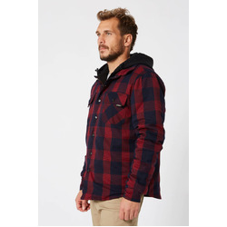 Jetpilot Quilted Mens Flannel Jacket - Red 3XL