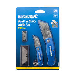 Kincrome Folding Utility Knife Set 2 Piece Lock-Back