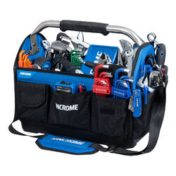 450mm Hard Base Open Tote Swivel Handle Bag