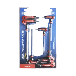 Kincrome Moulded T-Handle Hex Key Set 7 Piece - Imperial